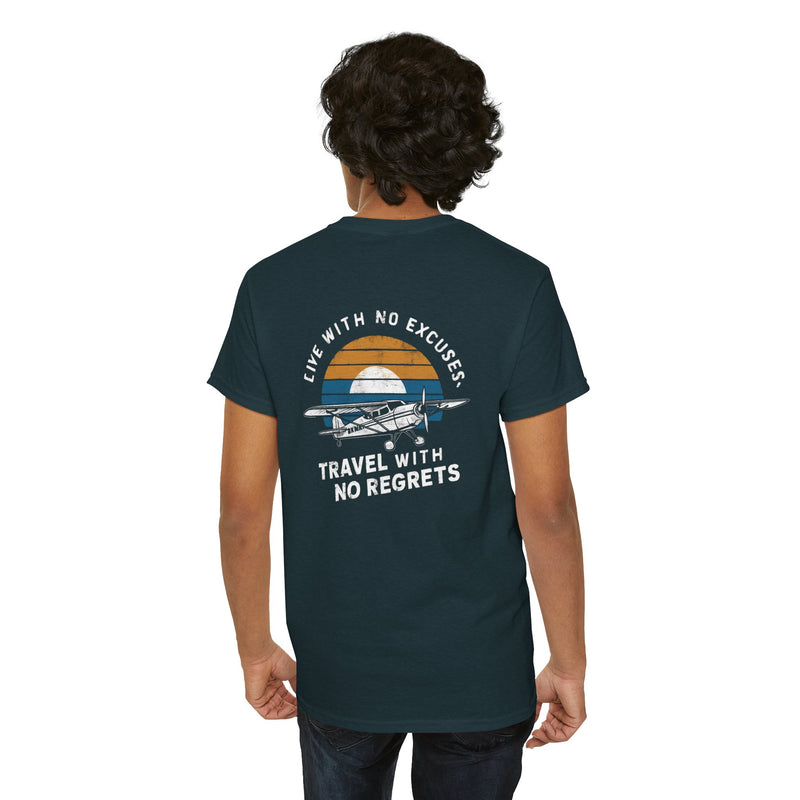 Unisex Heavy Cotton Tee: "Live with no excuse" - T-Shirt