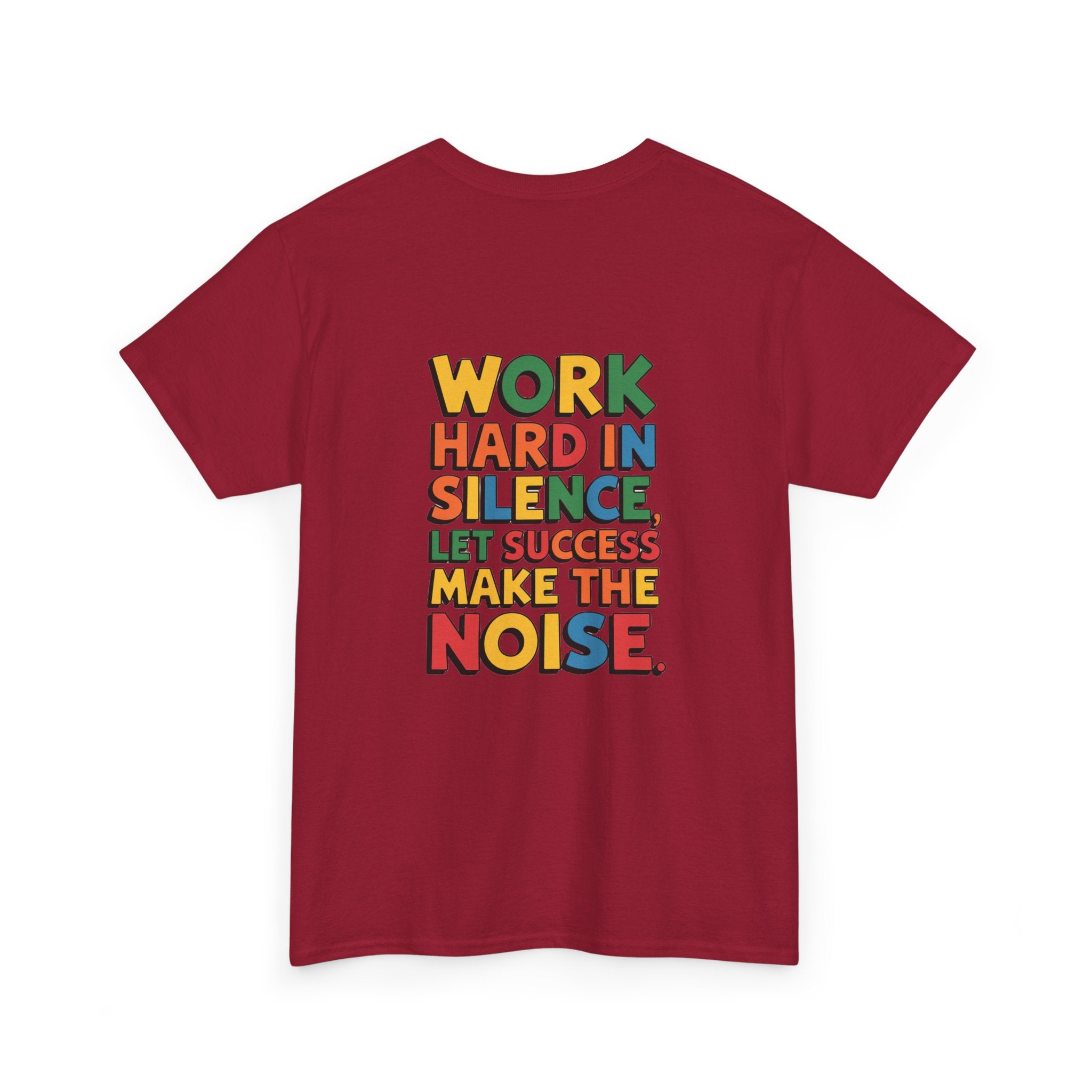 Work hard in Silence Unisex Heavy Cotton Tee for Everyday Style