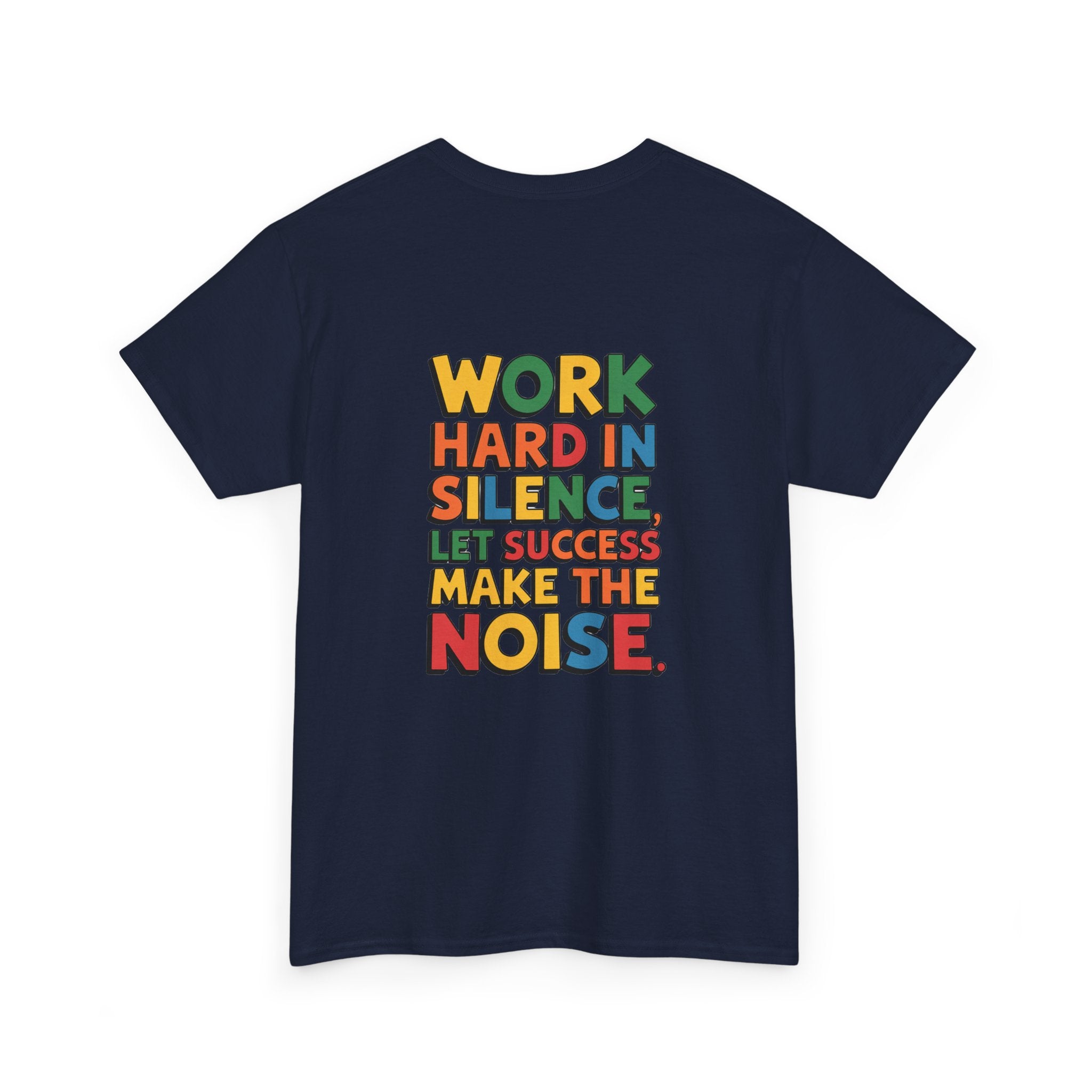 Work hard in Silence Unisex Heavy Cotton Tee for Everyday Style