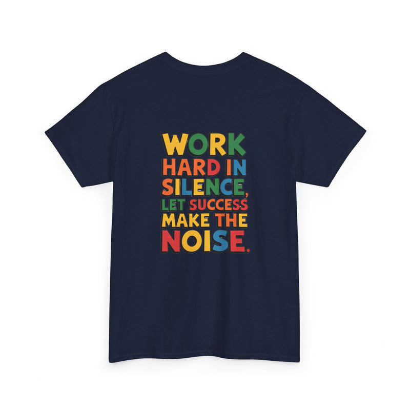 Work hard in Silence Unisex Heavy Cotton Tee for Everyday Style