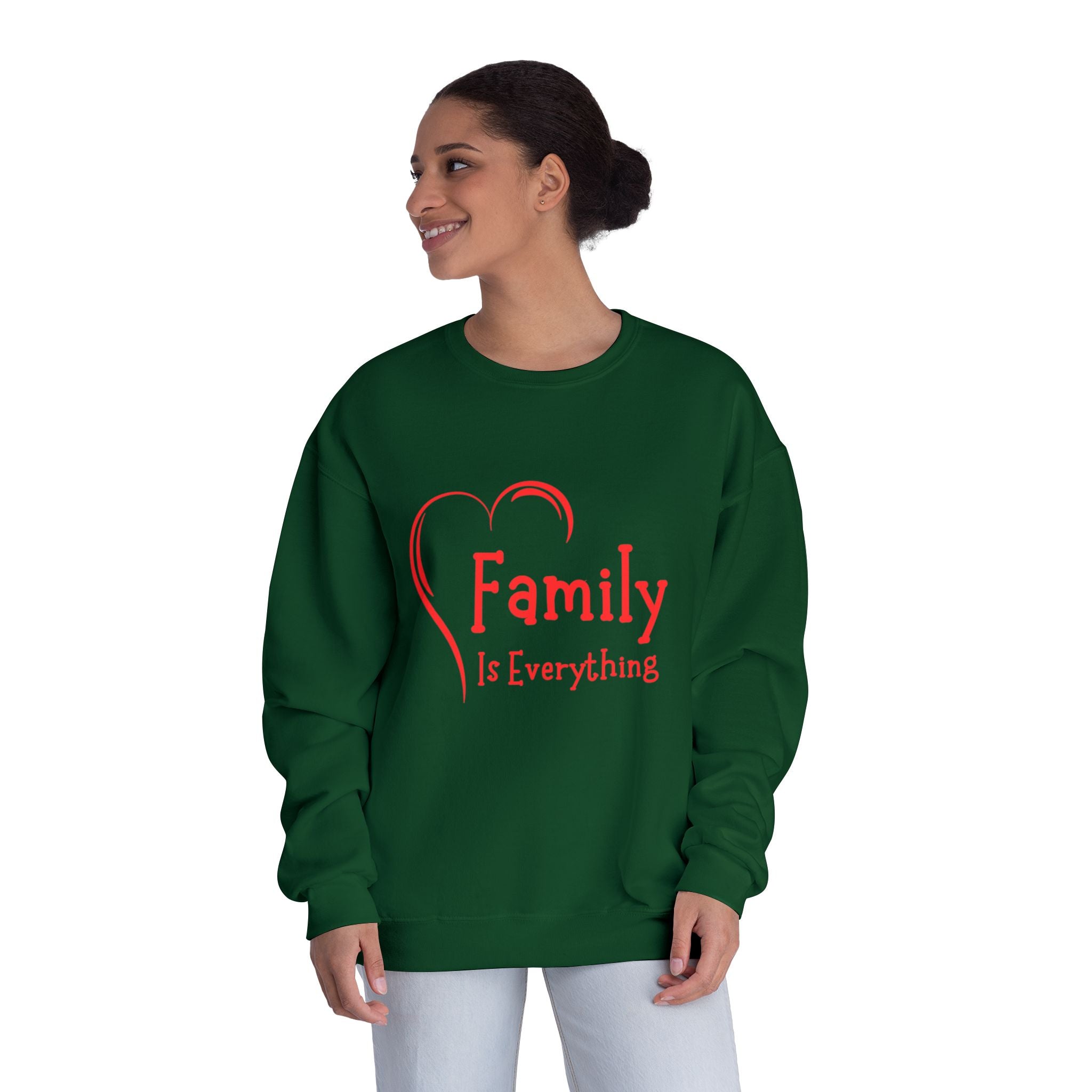 Family Is Everything Crewneck Sweatshirt - Unisex Casual Wear for Family Gatherings