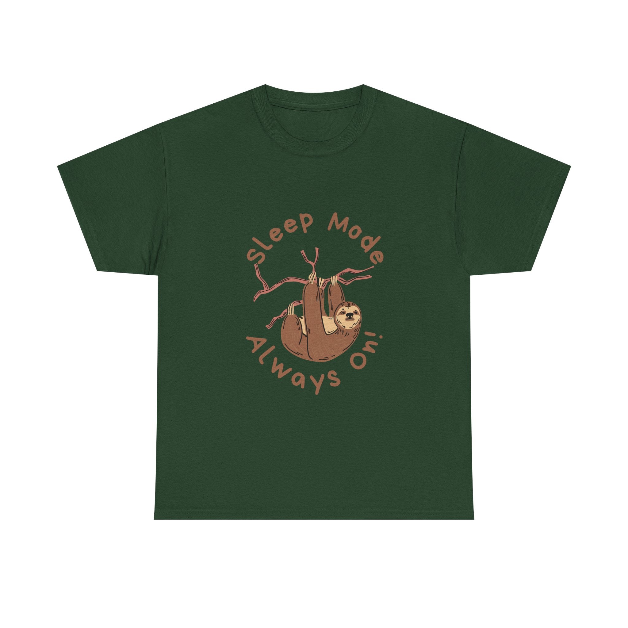 Sleep Mode Sloth Unisex Heavy Cotton Tee - Relaxed Fit T-Shirt