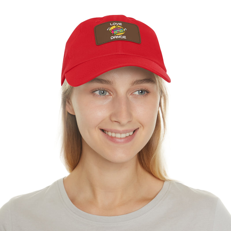 Love Dance Dad Hat with Leather Patch - Casual Style for Dance Lovers