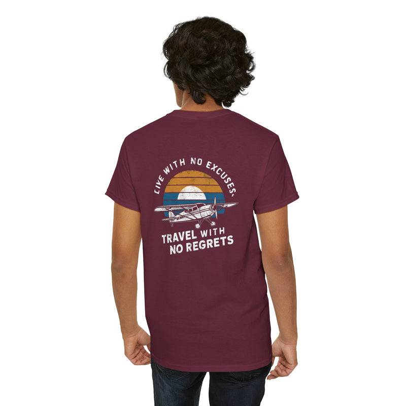 Unisex Heavy Cotton Tee: "Live with no excuse" - T-Shirt
