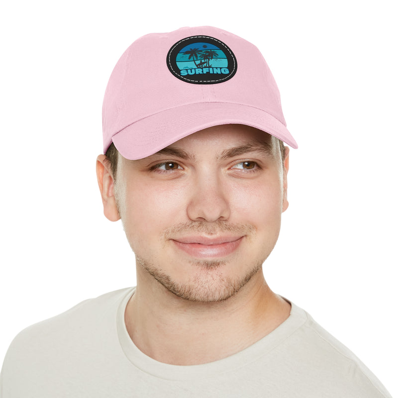 Surfing Dad Hat with Leather Patch - Casual Beach Style