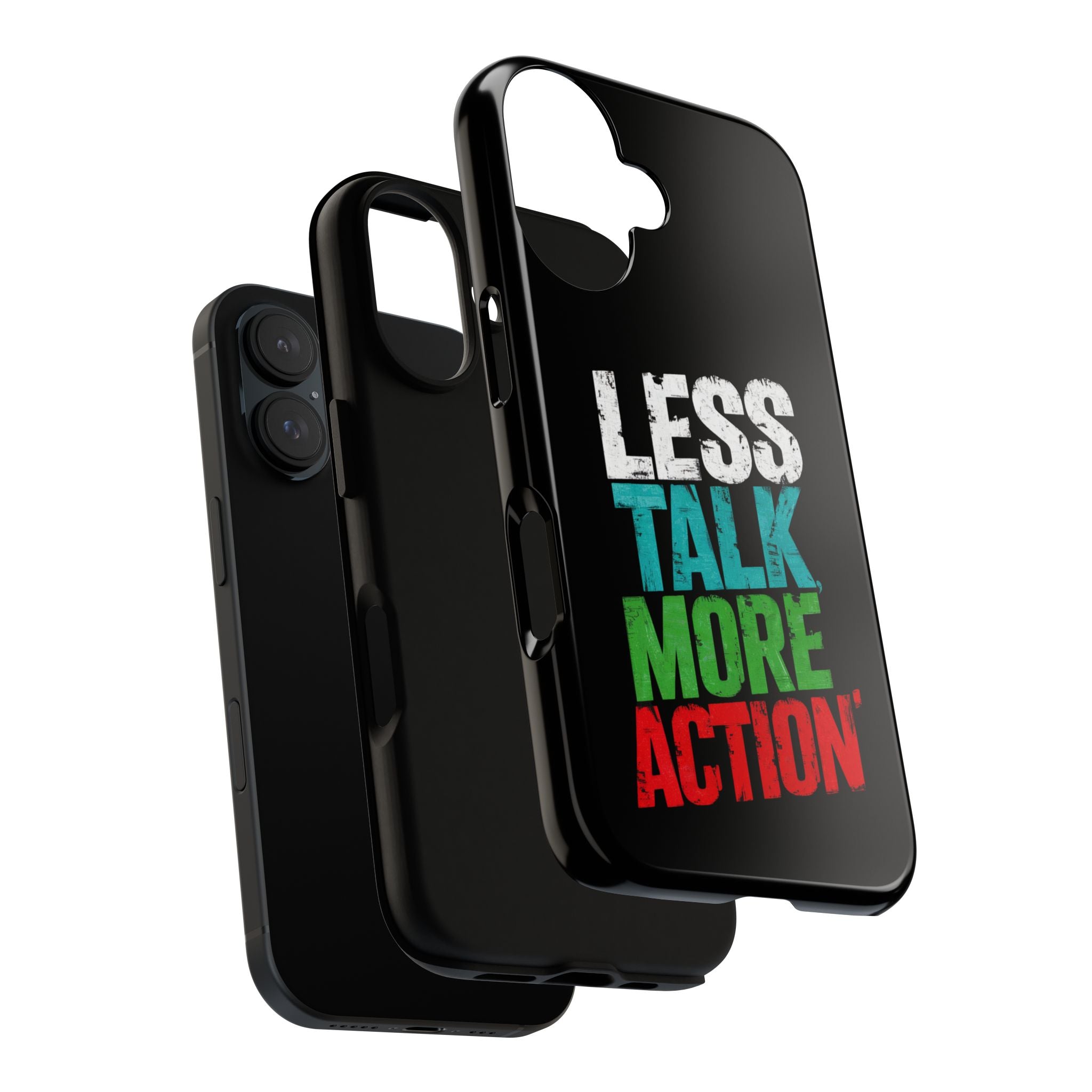 Less Talk More Action Phone Case - Tough, Motivational Design for Active Lifestyles