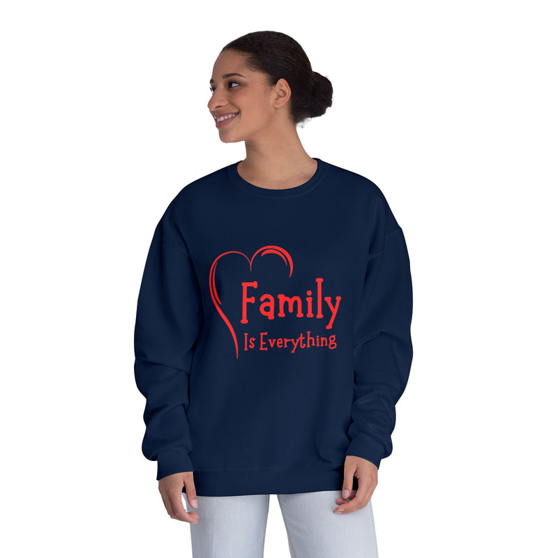 Family Is Everything Crewneck Sweatshirt - Unisex Casual Wear for Family Gatherings