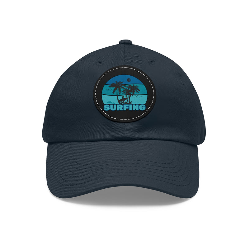 Surfing Dad Hat with Leather Patch - Casual Beach Style