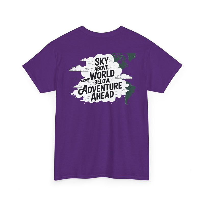 Unisex Heavy Cotton Tee: "sky above world below" T-Shirt