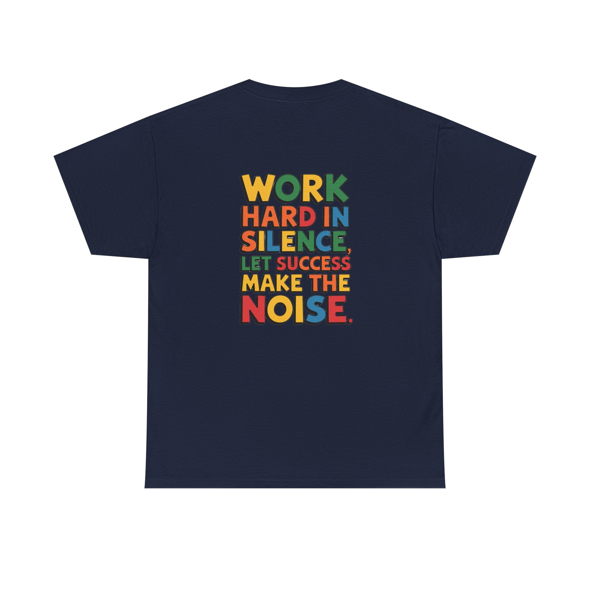 Work hard in Silence Unisex Heavy Cotton Tee for Everyday Style