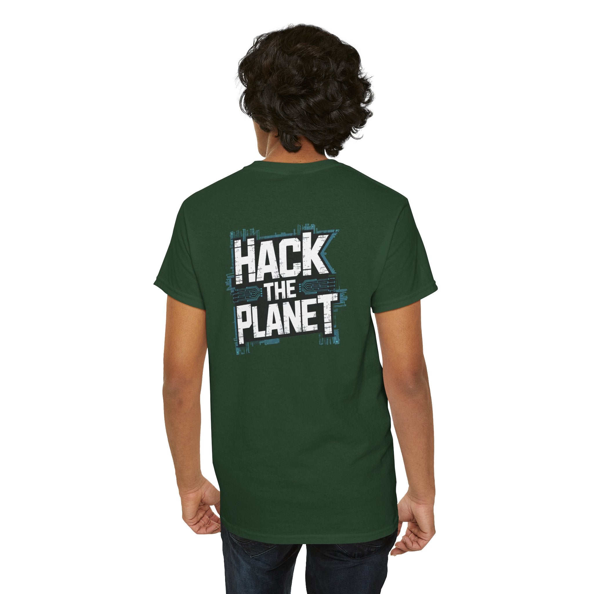 Unisex Heavy Cotton Tee: "Hack the Planet" - T-Shirt