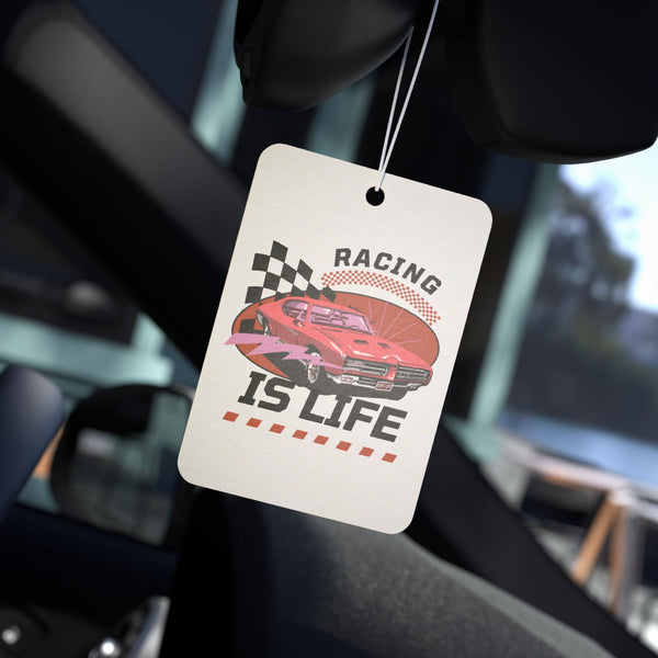Racing Is Life Car Air Freshener - Perfect for Car Enthusiasts