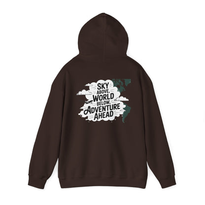 Unisex Heavy Blend™ Hooded Sweatshirt Sky above world below