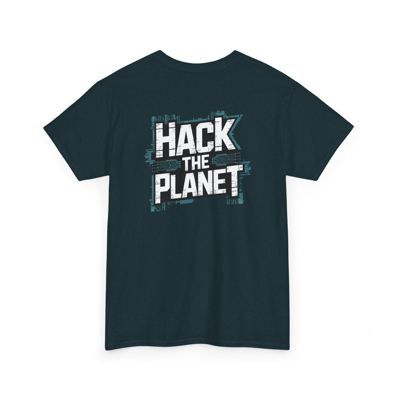 Unisex Heavy Cotton Tee: "Hack the Planet" - T-Shirt