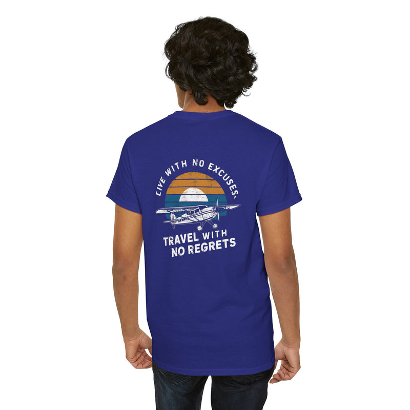 Unisex Heavy Cotton Tee: "Live with no excuse" - T-Shirt