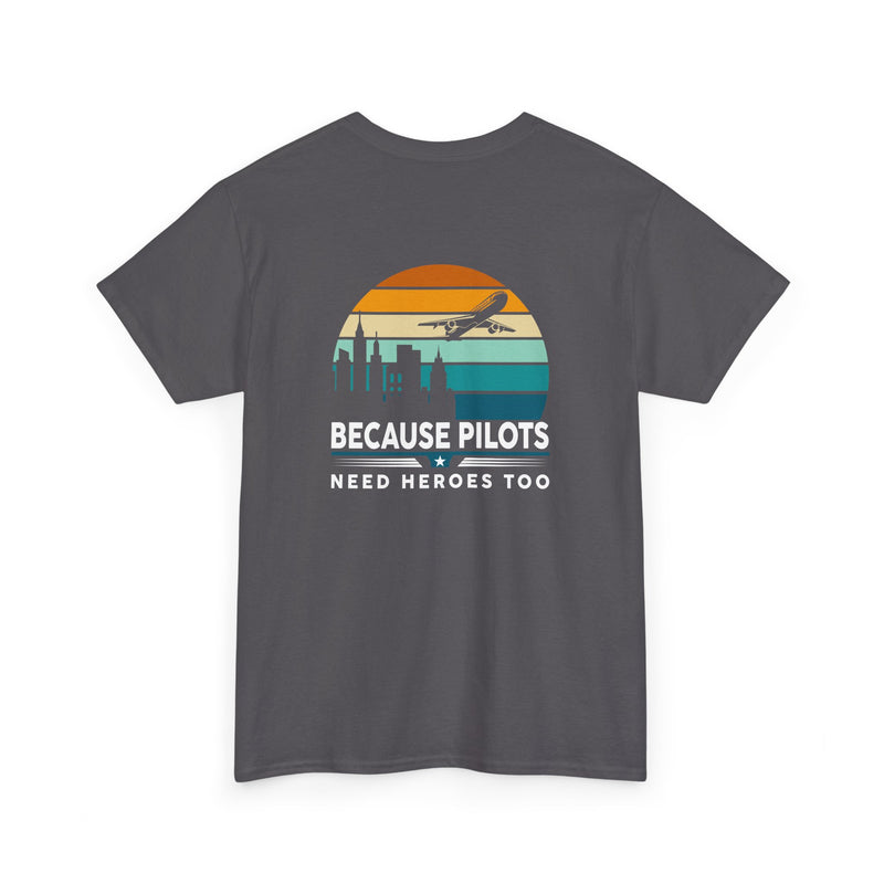 Unisex Heavy Cotton Tee - Maintenance & Pilots Design | Perfect Gift for Aviation Enthusiasts