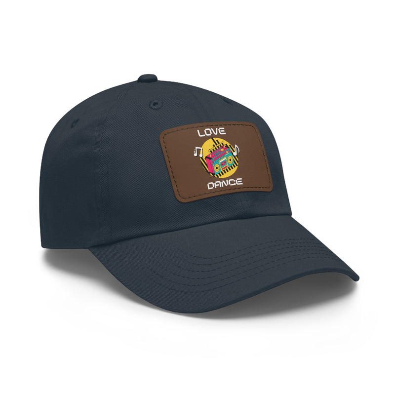 Love Dance Dad Hat with Leather Patch - Casual Style for Dance Lovers