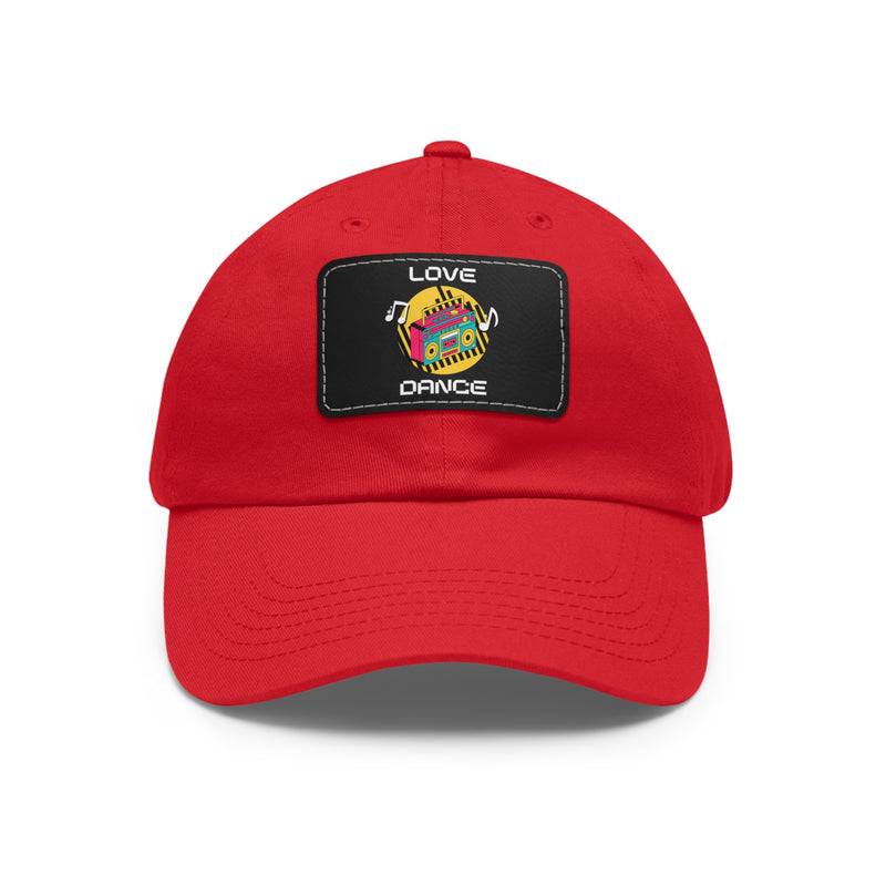 Love Dance Dad Hat with Leather Patch - Casual Style for Dance Lovers