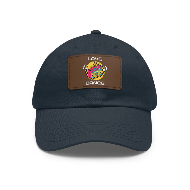 Love Dance Dad Hat with Leather Patch - Casual Style for Dance Lovers