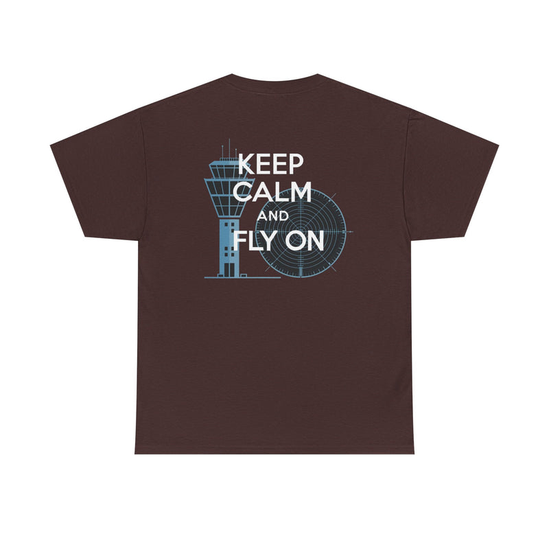 Keep Calm and Fly On Unisex Heavy Cotton Tee