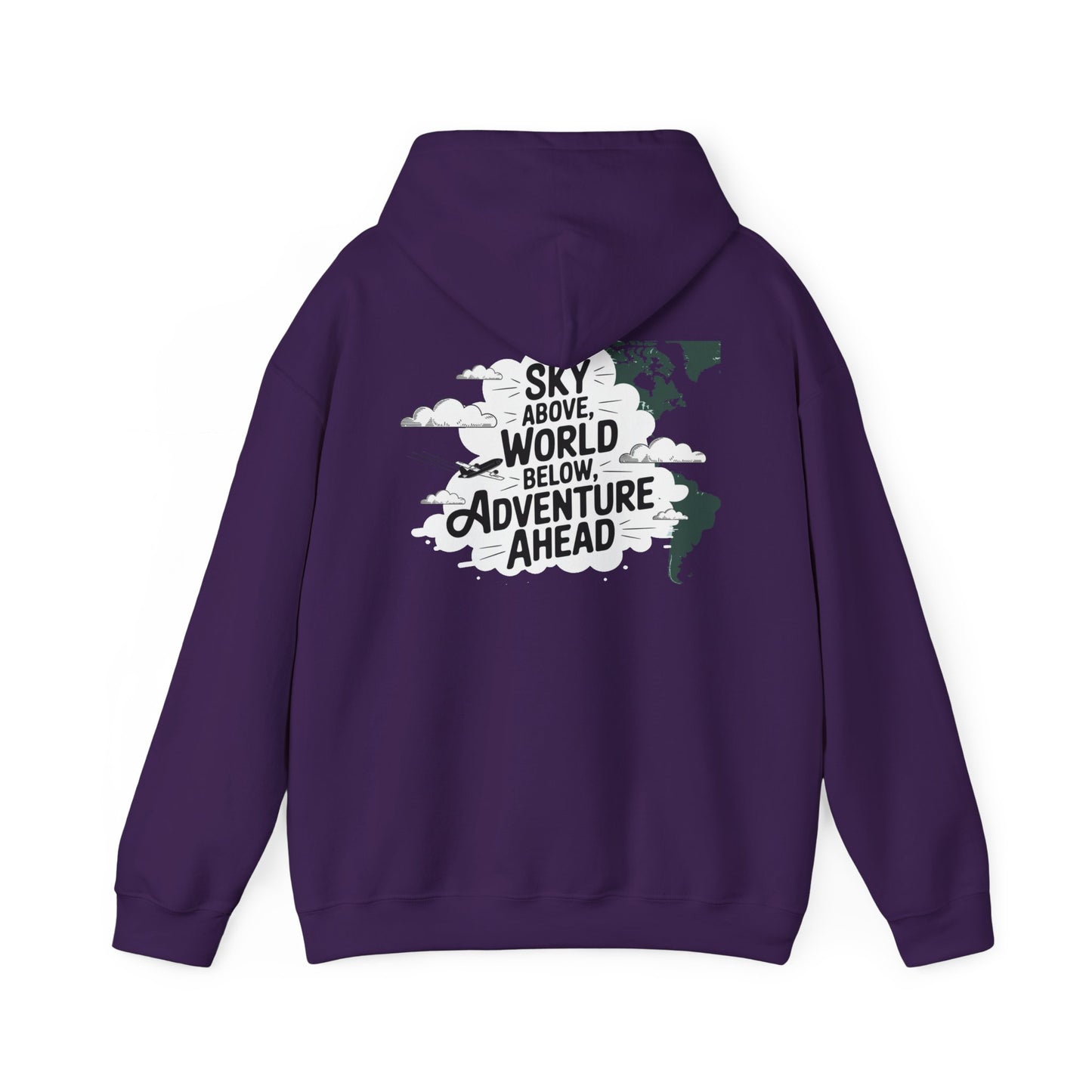 Unisex Heavy Blend™ Hooded Sweatshirt Sky above world below