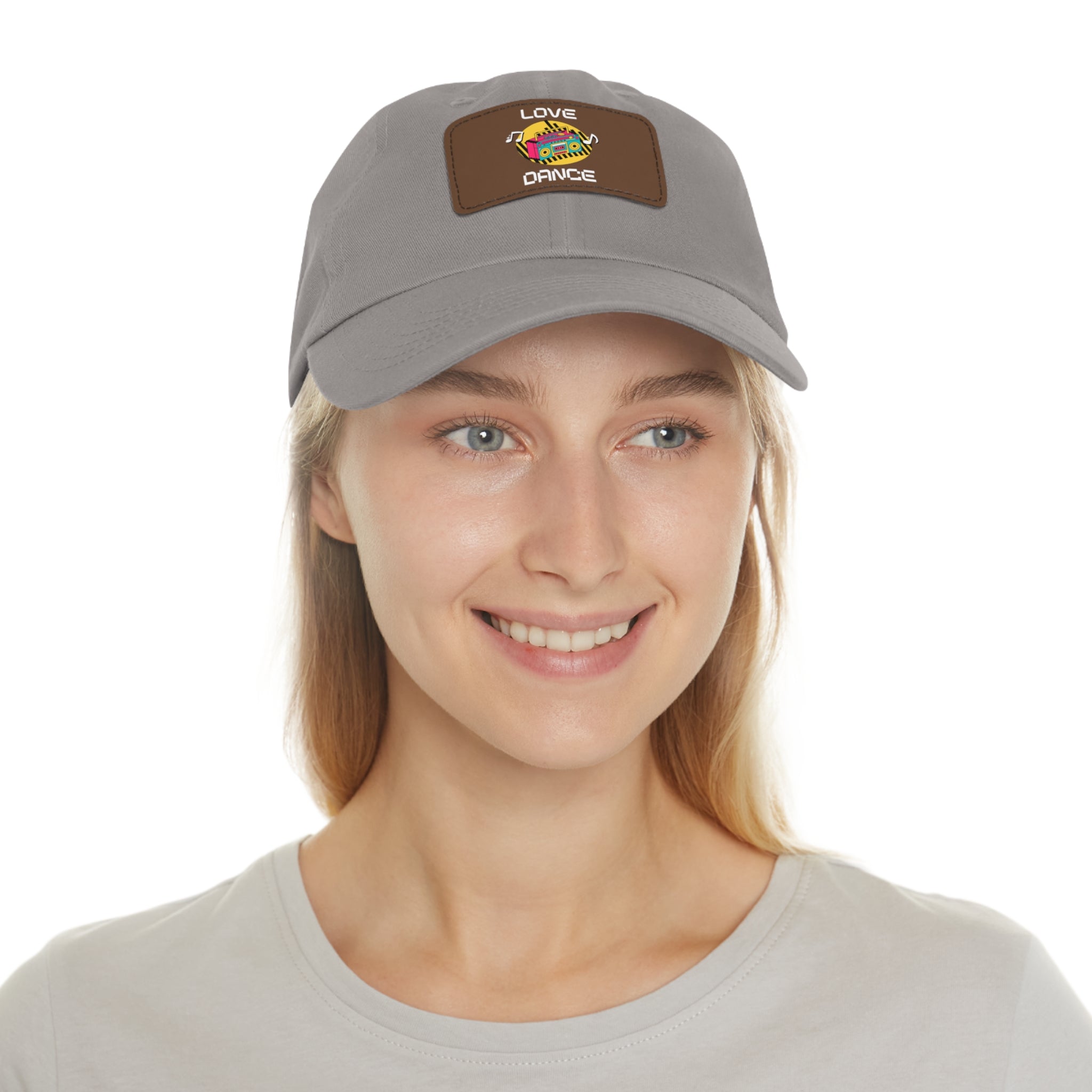 Love Dance Dad Hat with Leather Patch - Casual Style for Dance Lovers