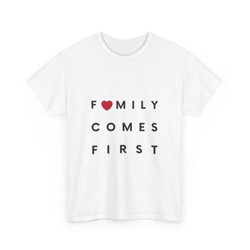Family Comes First Unisex Heavy Cotton Tee