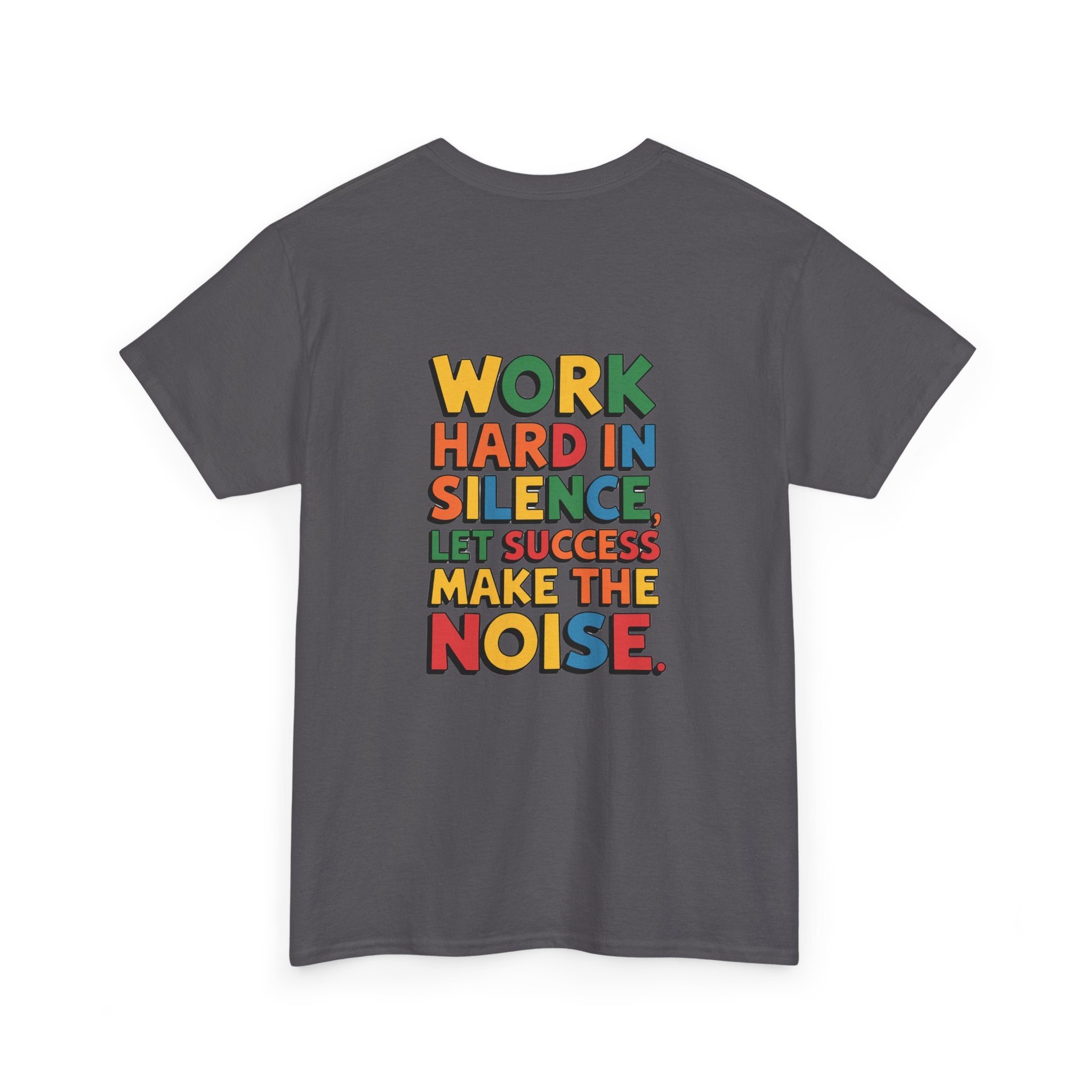 Work hard in Silence Unisex Heavy Cotton Tee for Everyday Style