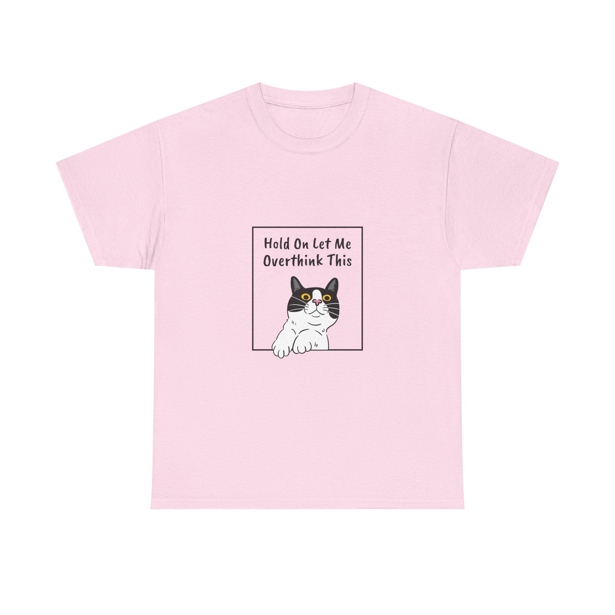 Funny Cat Overthink Tee - Unisex Heavy Cotton Shirt