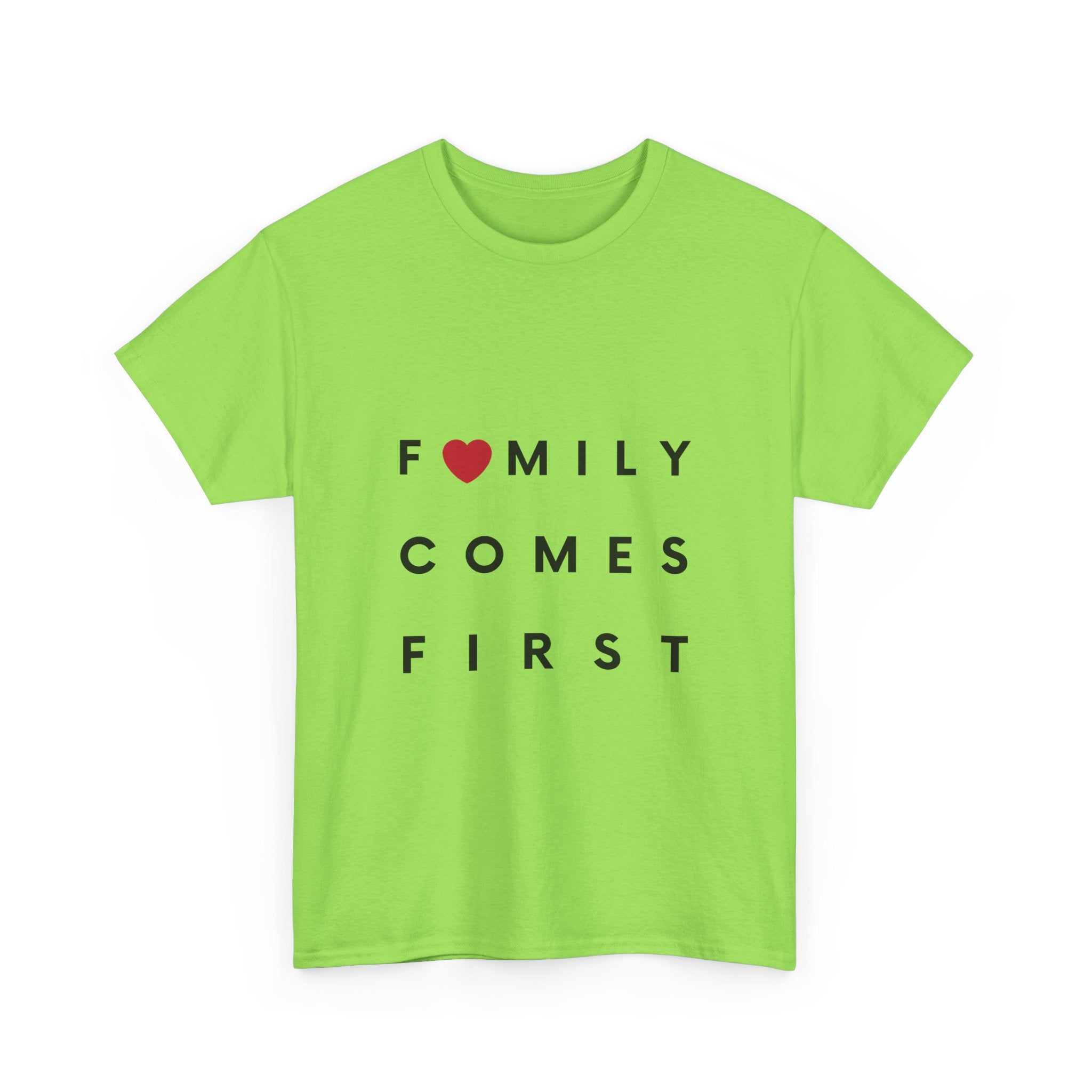 Family Comes First Unisex Heavy Cotton Tee