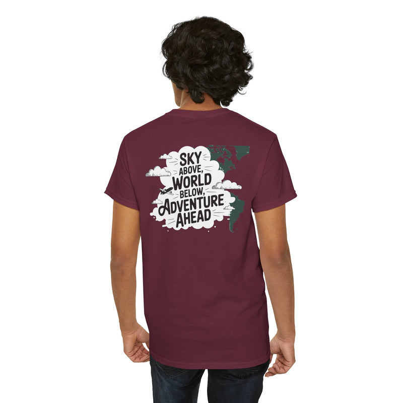 Unisex Heavy Cotton Tee: "sky above world below" T-Shirt