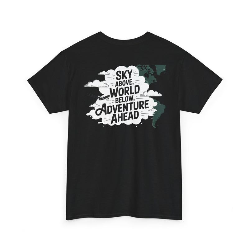 Unisex Heavy Cotton Tee: "sky above world below" T-Shirt