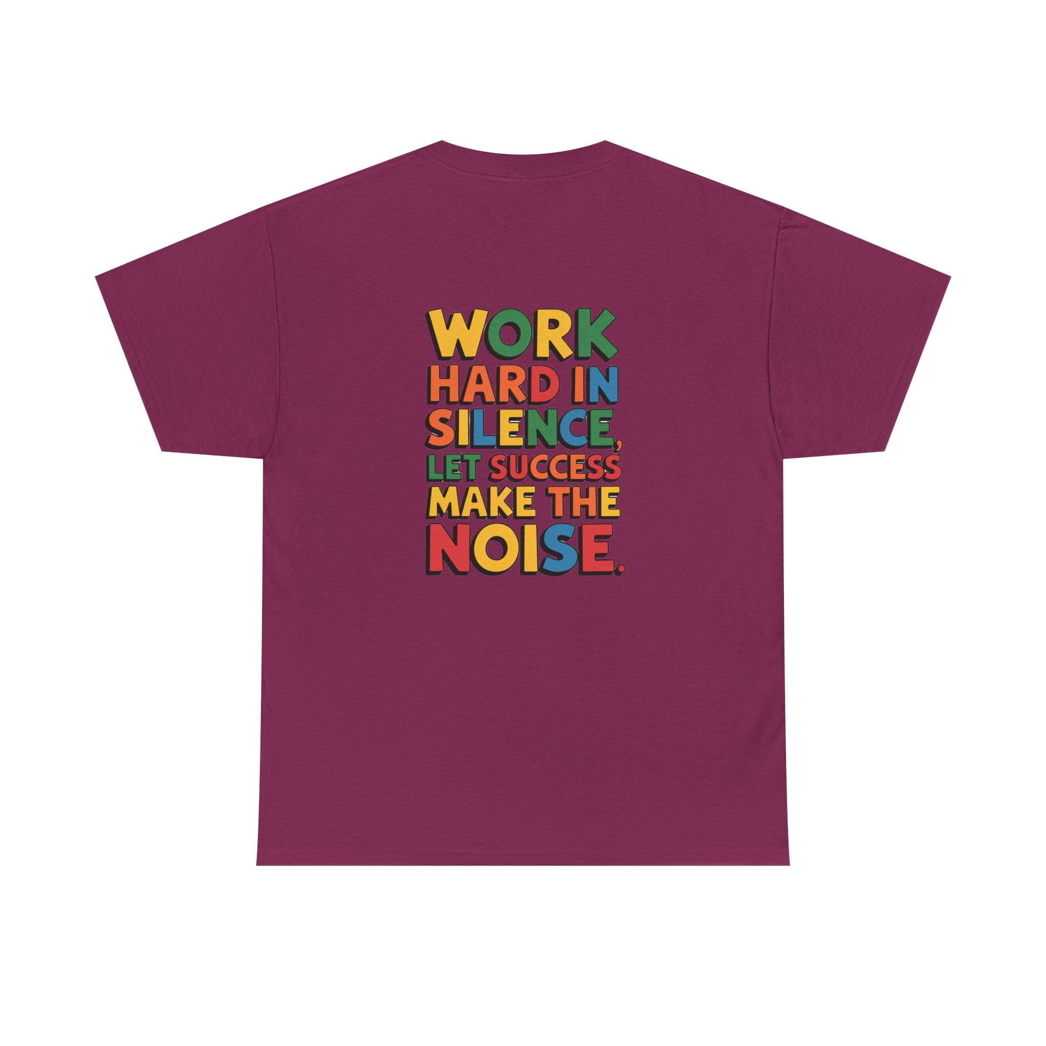 Work hard in Silence Unisex Heavy Cotton Tee for Everyday Style
