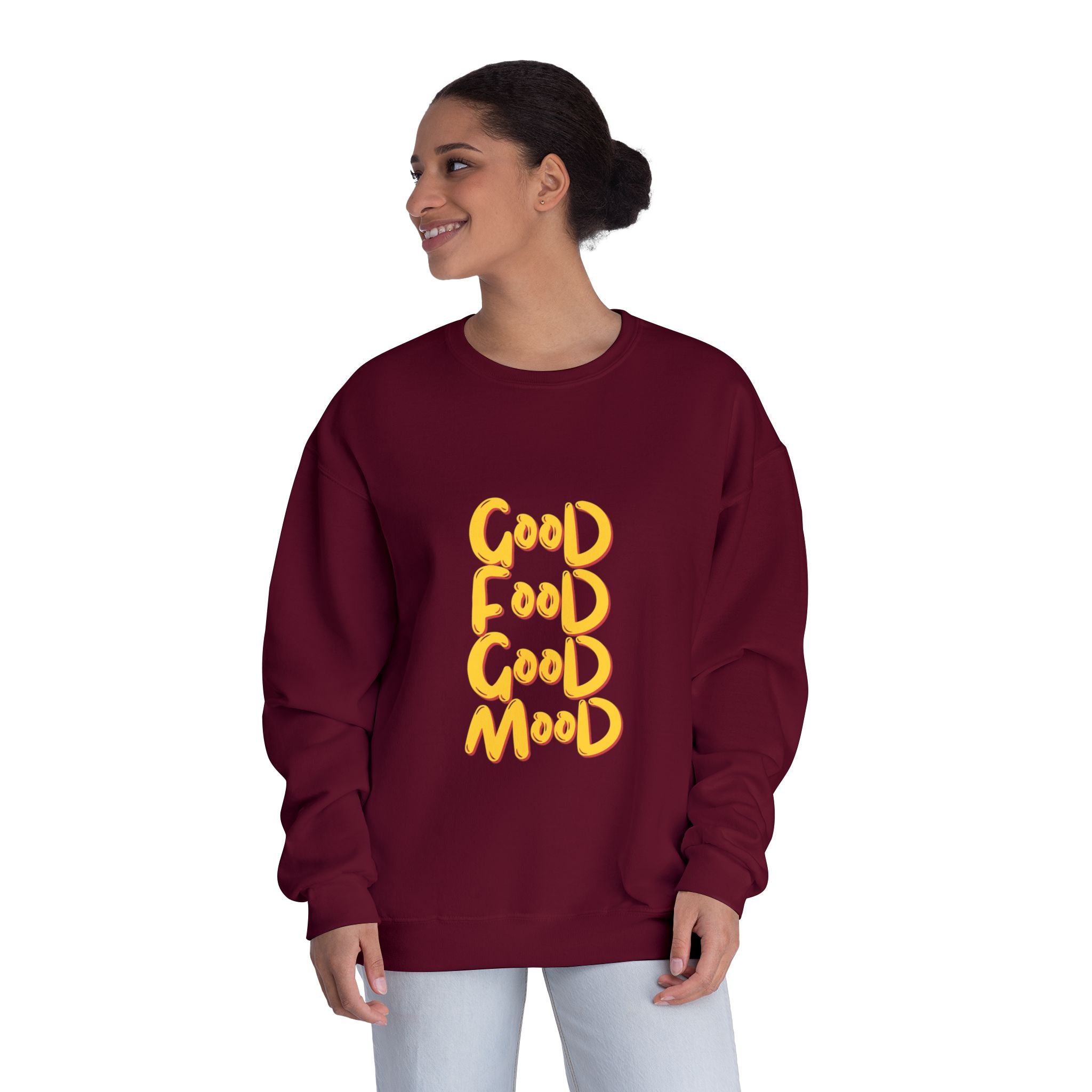 Good Food Good Mood Sweatshirt - Unisex NuBlend® Crewneck for Comfort and Style