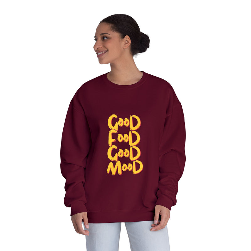 Good Food Good Mood Sweatshirt - Unisex NuBlend® Crewneck for Comfort and Style