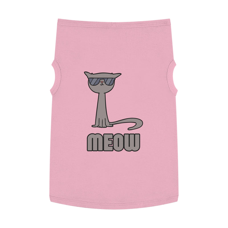 Cool Cat Pet Tank Top - Fun Meow Design for Stylish Pets