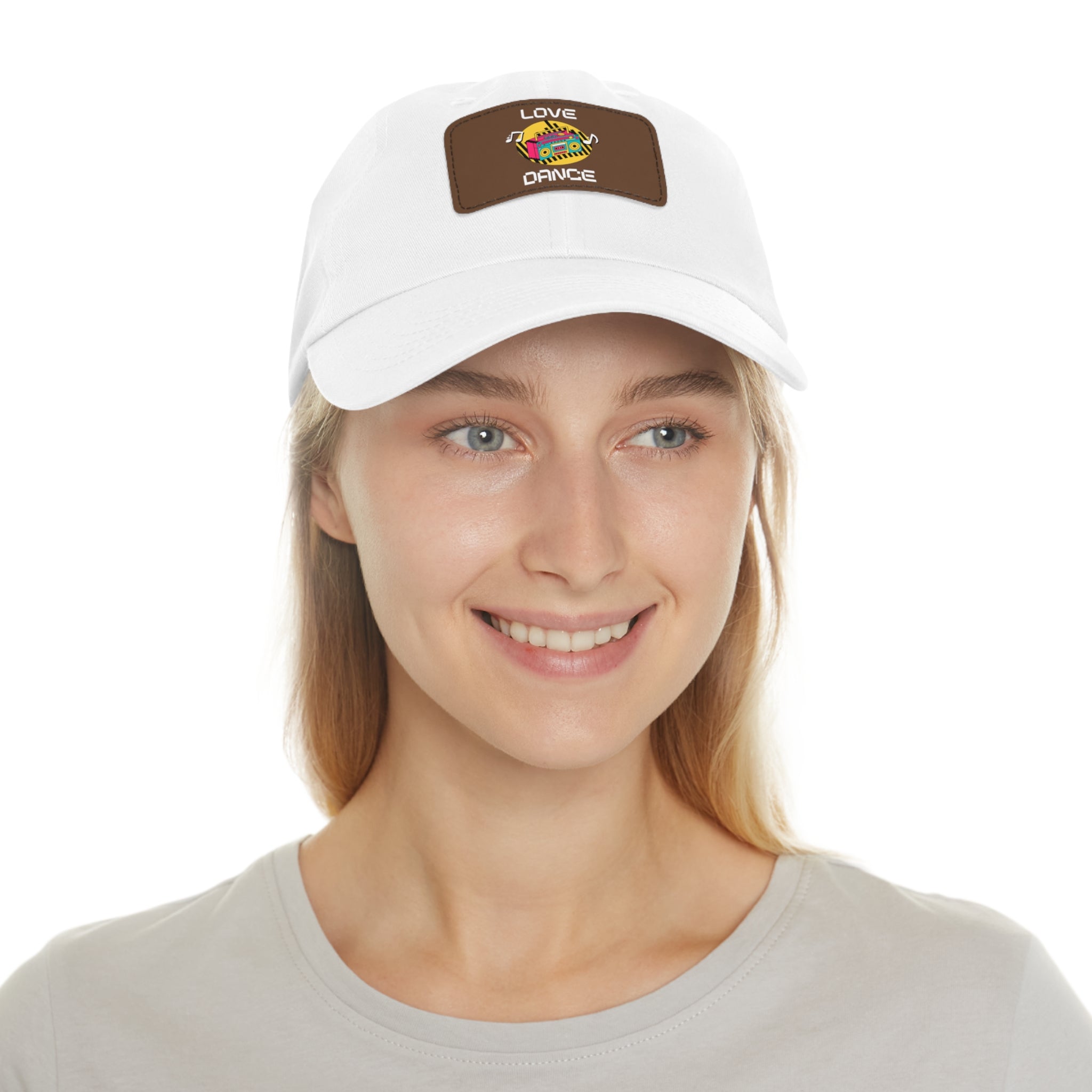 Love Dance Dad Hat with Leather Patch - Casual Style for Dance Lovers