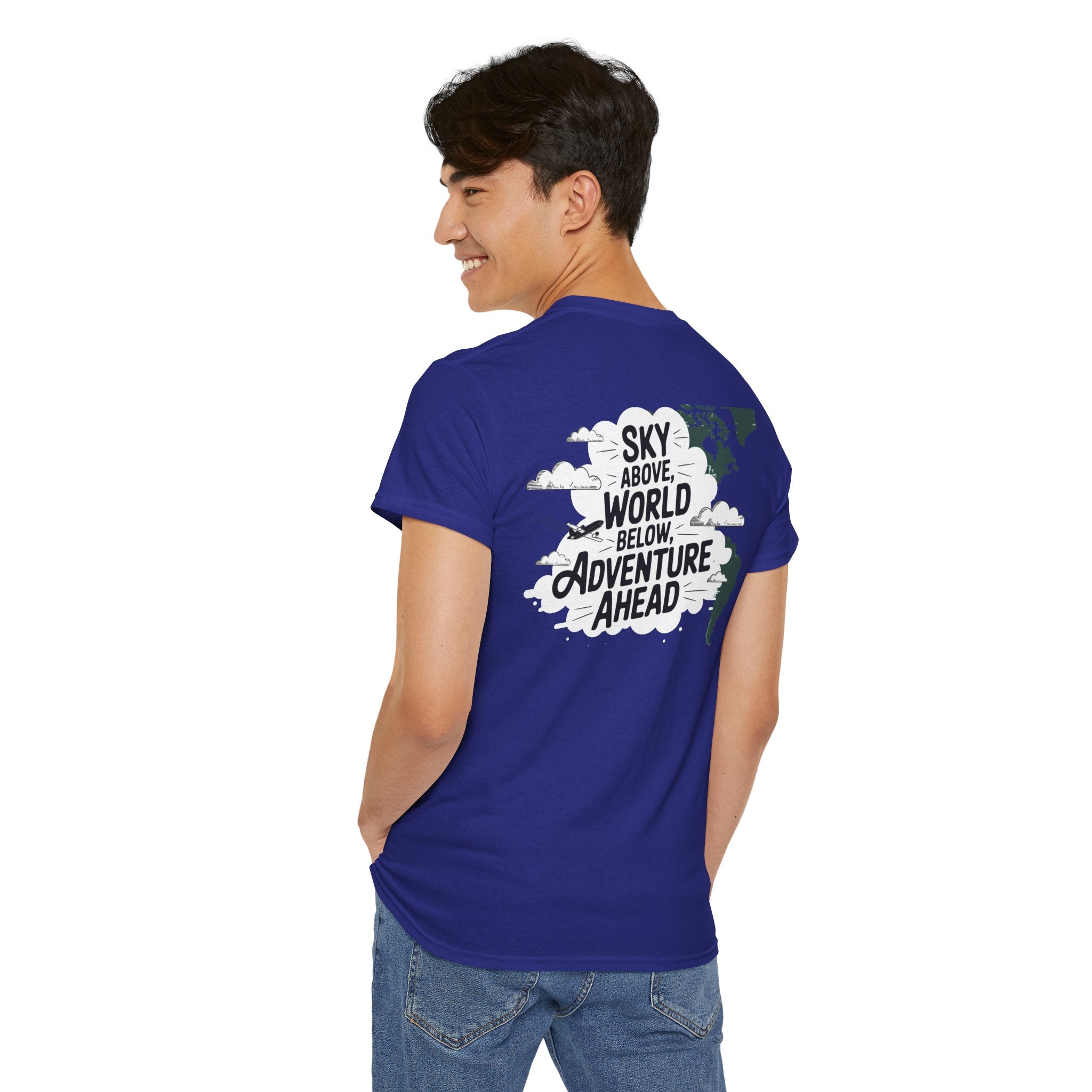 Unisex Heavy Cotton Tee: "sky above world below" T-Shirt