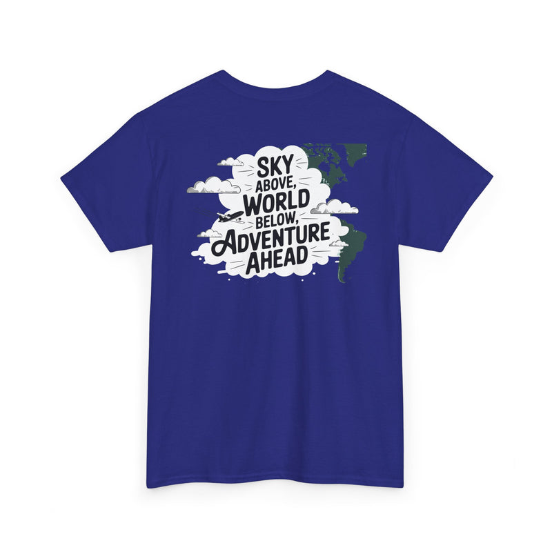 Unisex Heavy Cotton Tee: "sky above world below" T-Shirt