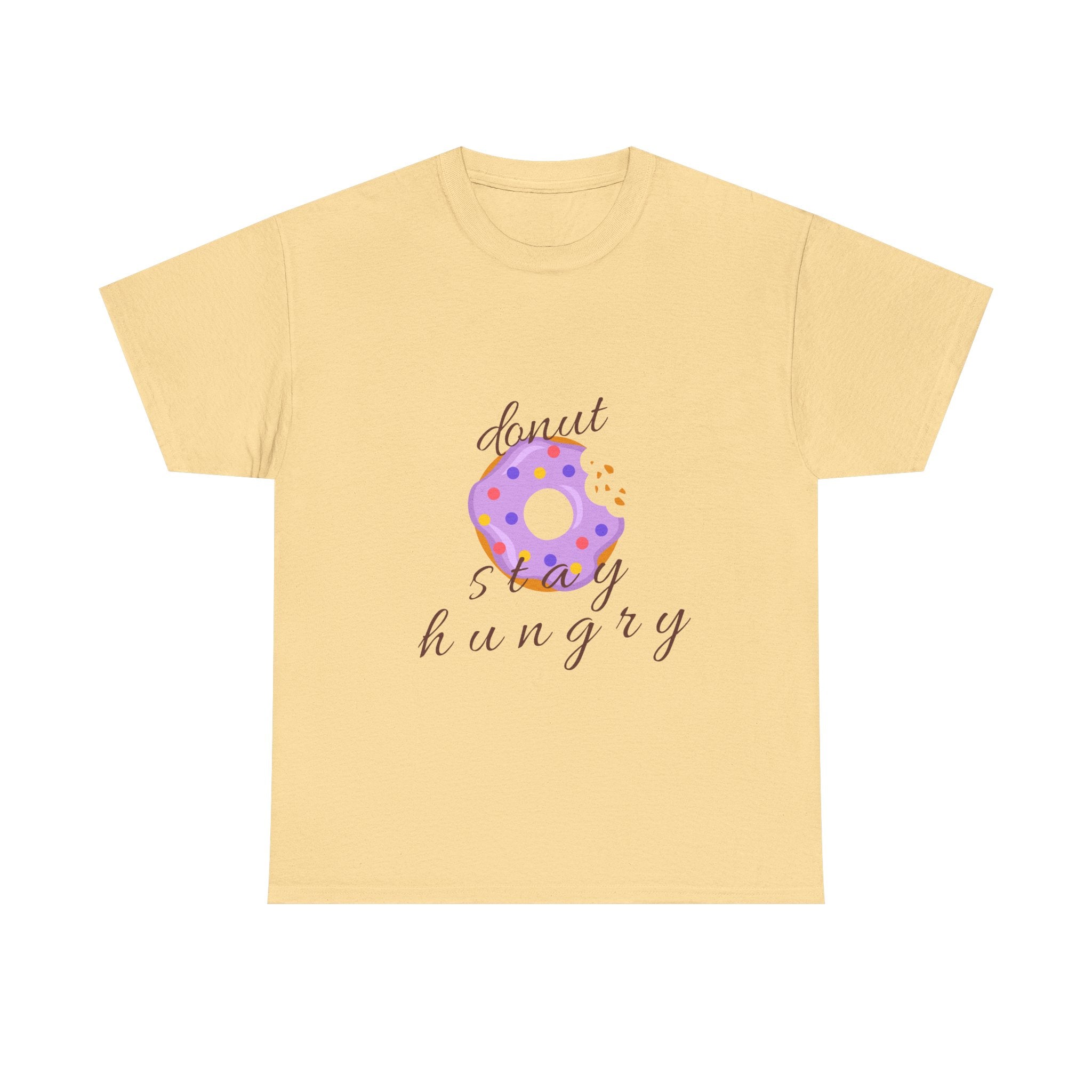 Donut Stay Hungry Unisex Heavy Cotton Tee - Fun and Stylish T-Shirt for Food Lovers