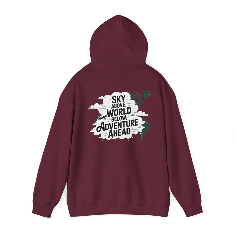 Unisex Heavy Blend™ Hooded Sweatshirt Sky above world below