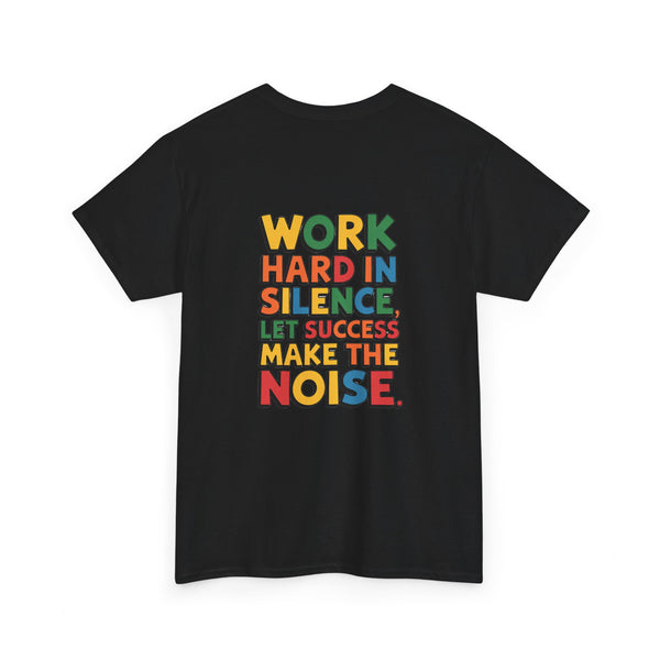 Work hard in Silence Unisex Heavy Cotton Tee for Everyday Style