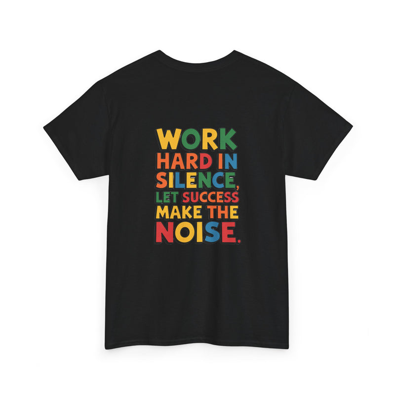 Work hard in Silence Unisex Heavy Cotton Tee for Everyday Style