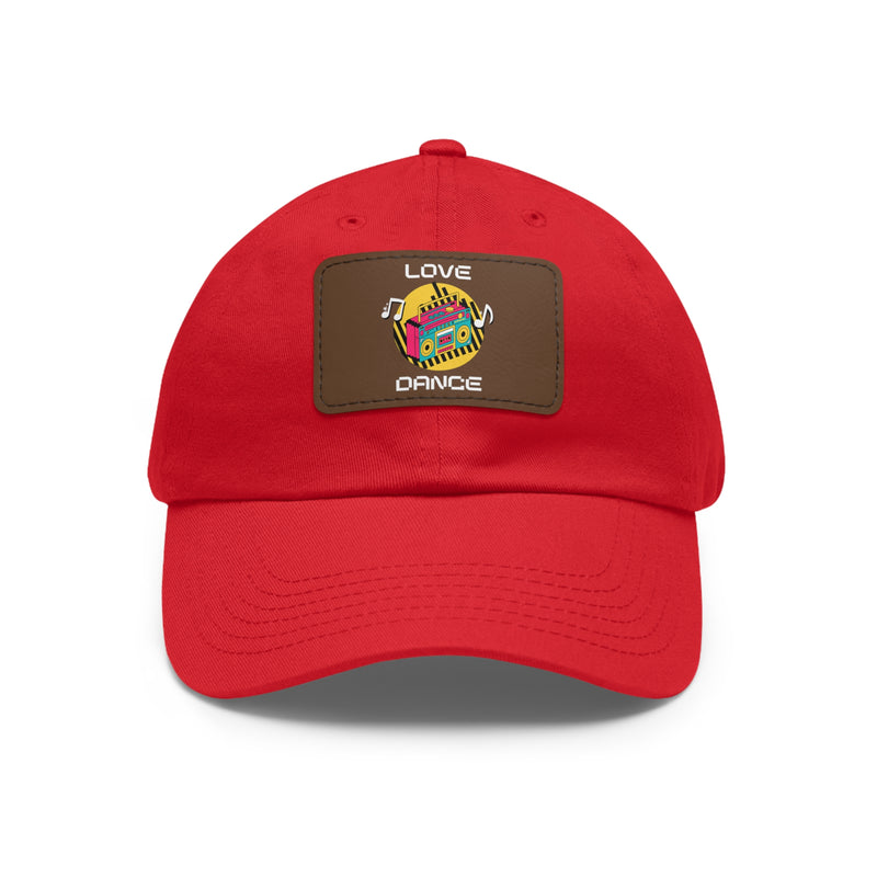 Love Dance Dad Hat with Leather Patch - Casual Style for Dance Lovers