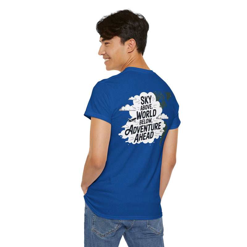 Unisex Heavy Cotton Tee: "sky above world below" T-Shirt