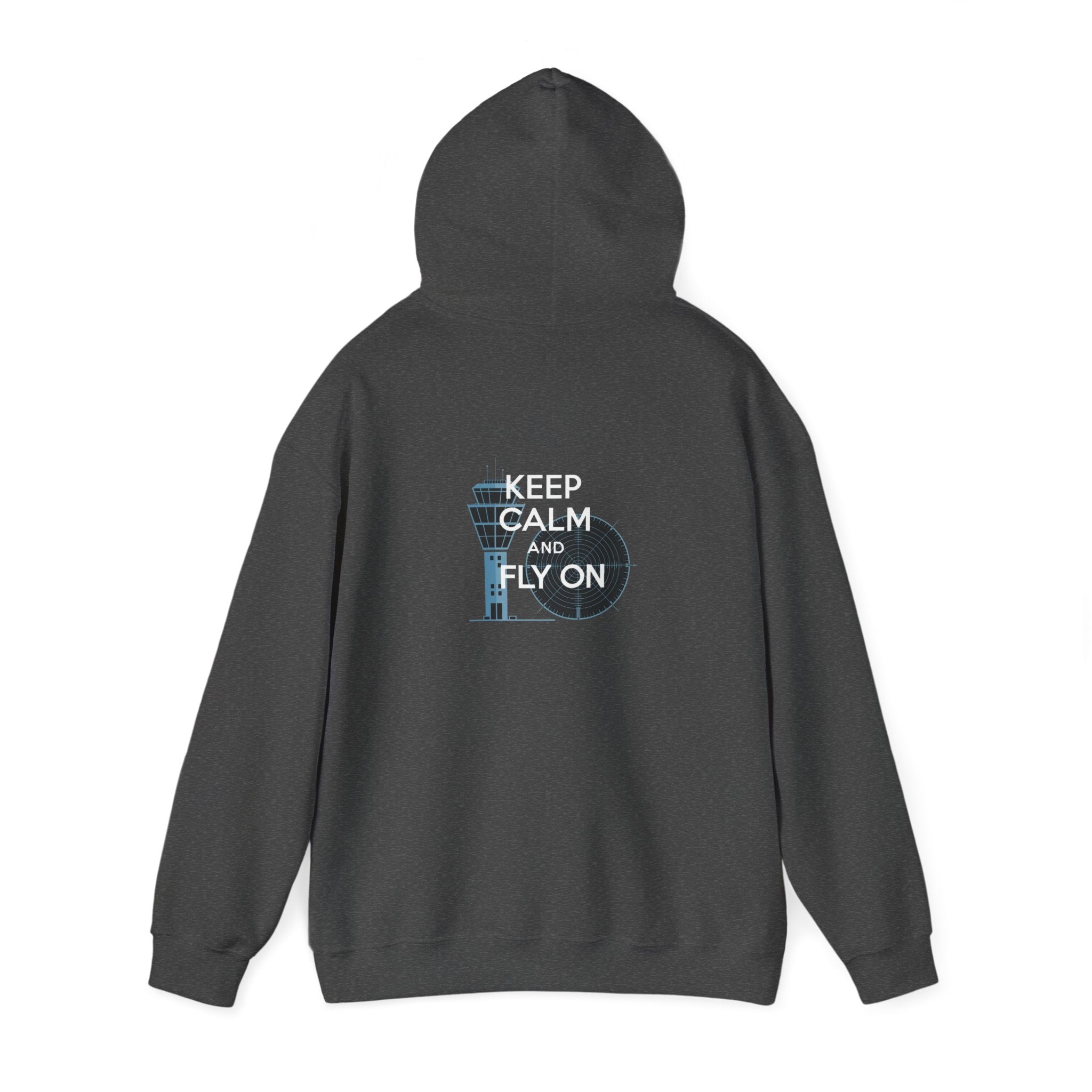 Keep Calm and Fly On  Unisex Heavy Blend™ Hooded Sweatshirt