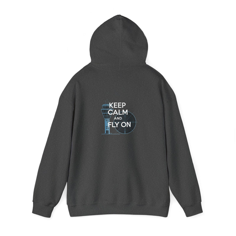 Keep Calm and Fly On  Unisex Heavy Blend™ Hooded Sweatshirt