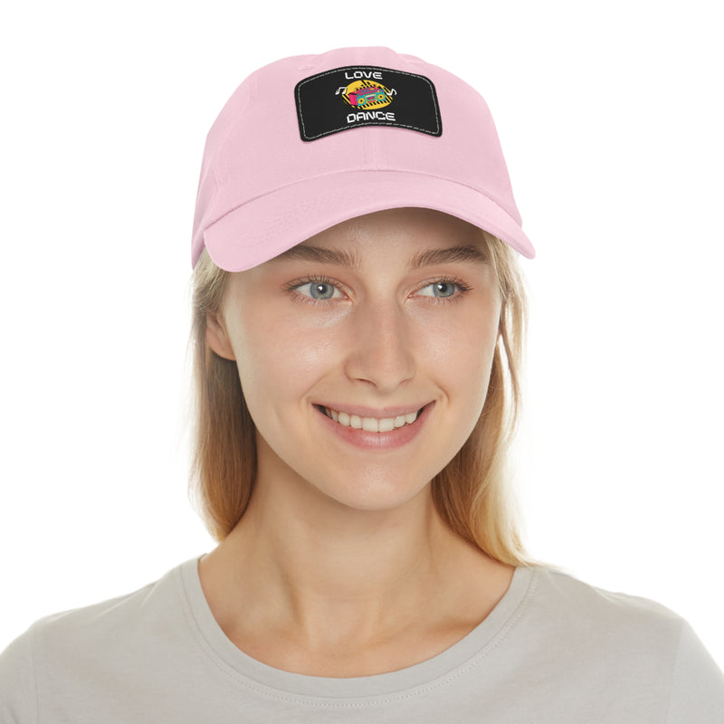 Love Dance Dad Hat with Leather Patch - Casual Style for Dance Lovers