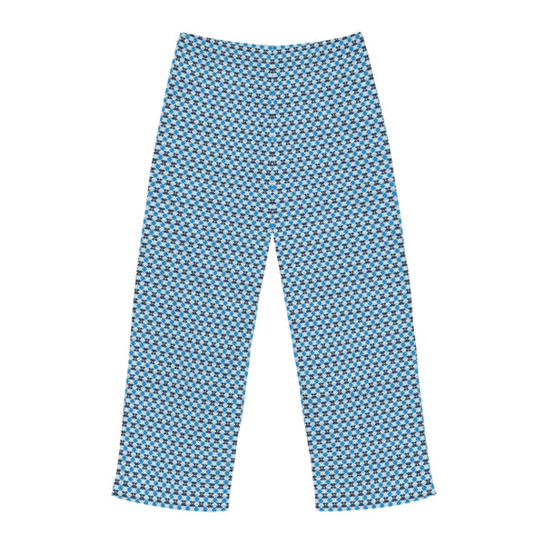 Men's Cozy Blue Pattern Pajama Pants - Comfortable Sleepwear for Relaxing Nights
