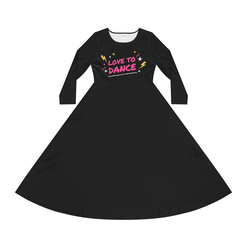 Love to Dance Long Sleeve Dress for Dance Lovers